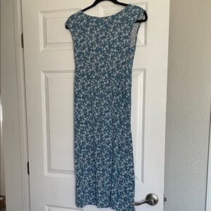 Loft Floral Blue Dress